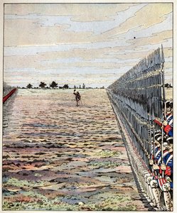 Skyt de første engelske ordene til greven av Auteroche uttalt i slaget ved Fontenoy 11.05.1745 under den østerrikske arvefølgekrigen (1740-1748). Illustrasjon av Job (Jacques Marie Gaston Onfray og Breville) (Jacques-Marie) (185 av pseudonym for Onfray de Breville Jacques Job