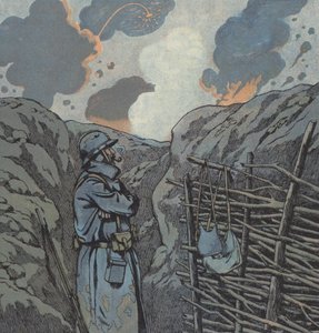 Den store krigen 1914-1918 (farge litho) av pseudonym for Onfray de Breville Jacques Job