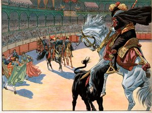 En tyrefekting i Spania. Joachim Murat av pseudonym for Onfray de Breville Job