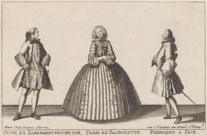Jakke og gullduk Facing/Dame i Bagnolette/Faced Parykker