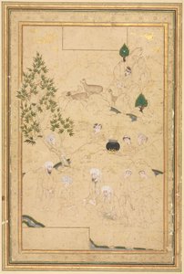 Piknik i fjellene; Enkeltside illustrasjon av style of Muhammadi