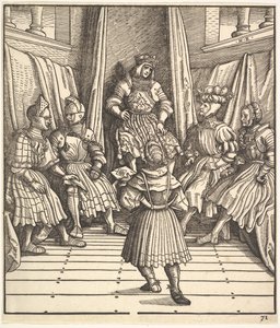 Illustrasjon fra The White King Der Weiß König, 1400-1500-tallet.