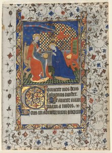 Bifolio fra a Book of Hours: Coronation of the Virgin