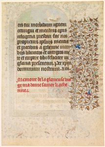 Blad fra en timebok: Tekst (verso)