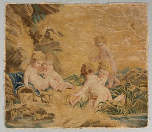 Barn som leker: The Bath av workshop of Charron