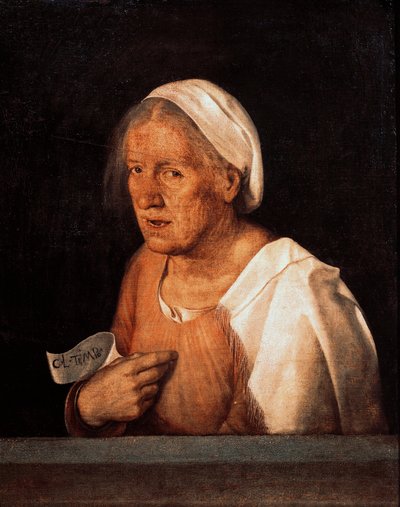 La Vecchia (Den gamle kvinnen) etter 1505 (olje på lerret) av Giorgione