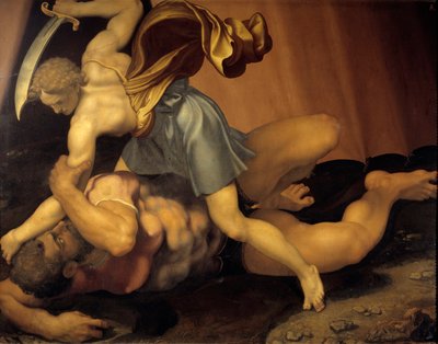 David und Goliath von Daniele da  Volterra