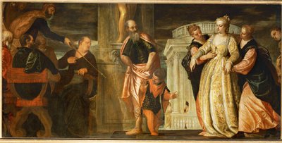 Ester foran Ahasverus (maleri på lerret) av (1528-88) Veronese