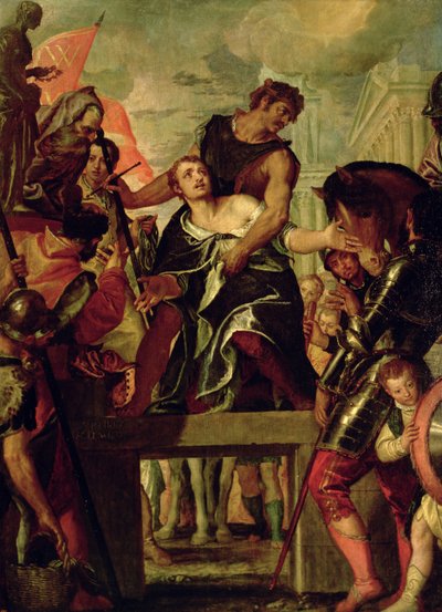 Martyrdom of St. Menas (dc300) (olje på lerret) av Veronese