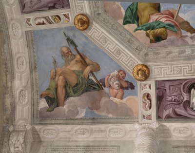Paolo Caliari kjent som Veronese, fresco, Villa Barbaro, Maser, Italia av Veronese