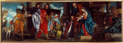 The Adoration of the Magi Painting av Paolo Caliari dit Paolo Veronese (1528-1588) 1500-tallet Søn. 1,34x2,94 m Lyon, Museum of Fine Arts av Veronese