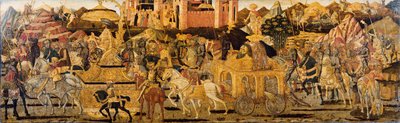 The Triumph of David (tempera og sølv på gullpanel) av (15th c.) Giovanni di Ser Giovanni