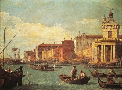 Custom House og Giudecca-kanalen av (1697-1768) Canaletto