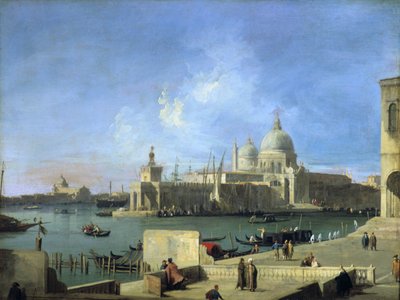 Utsikt over salutten fra inngangen til Canal Grande' Venezia av (1697-1768) Canaletto