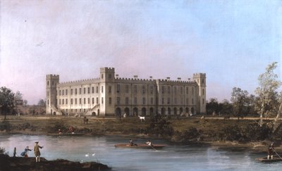 En utsikt over Syon House over Themsen fra sørøst av Canaletto