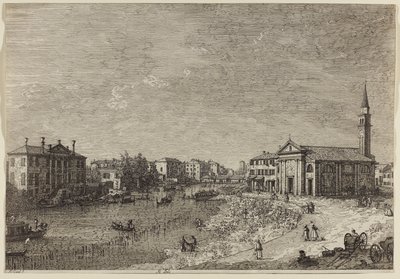 Al Dolo (etsing på lagt papir) av Canaletto