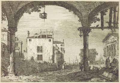 The Lantern Portico, ca. 1744 (etsing) av Canaletto