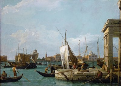 Rokokko: Punta della Dogana (Tollen) i Venezia par Canaletto (1697-1768), ca. 1725. Olje på lerret, 46x63,4. Kunsthistorisk museum, Vienne av Canaletto