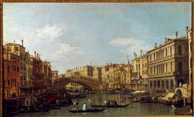 Den store kanalen og broen Rialto et Venezia-maleri av Antonio Canal dit Il Canaletto (1697-1768) Paris fra 1700-tallet, Musee Jacquemart Andre av Canaletto