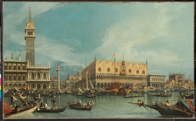 Molo, Venezia, fra Bacino di San Marco (olje på lerret) av Canaletto