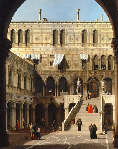 Venezia, hertugpalasset, Scala dei Giganti, ca. 1740 (olje på lerret) av Canaletto