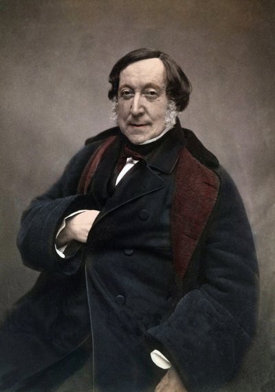 Gioachino (Antonio) Rossini (1792-1868) italiensk komponist. etter fotografi av Nadar av Nadar