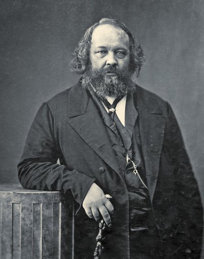 Portrett av Mikhail Aleksandrovich Bakunin, ca. 1860 (s/hvitt-bilde) av Nadar