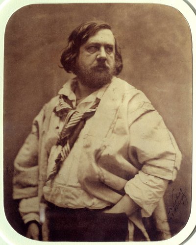 Portrett av den franske forfatteren Theophile Gautier (1811-1872) i den hvite blusen Fotografi av Felix Tournachon dit Nadar (1820-1910) 1854 Paris, musee d