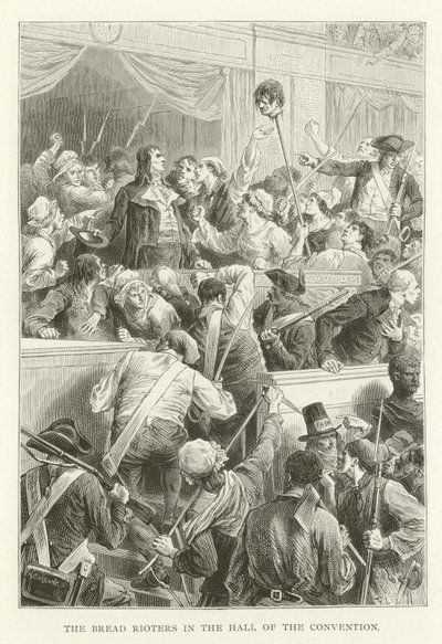 The Bread Rioters i Hall of the Convention (gravering) av (after) American School