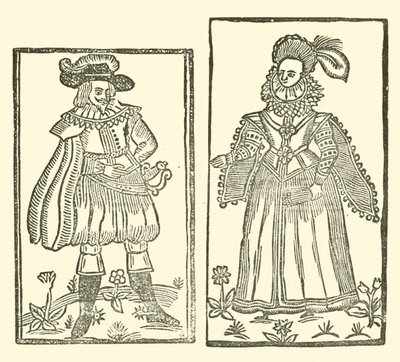 Illustrasjon for The Roxburghe Ballads (tresnitt) av (after) English School