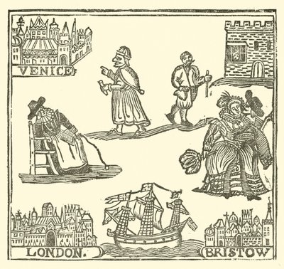 Illustrasjon for The Roxburghe Ballads (tresnitt) av (after) English School
