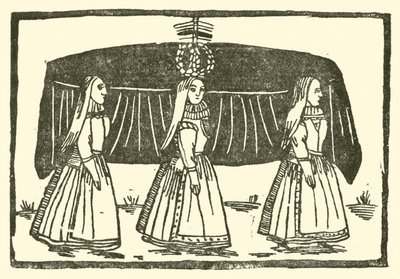 Illustrasjon for The Roxburghe Ballads (tresnitt) av (after) English School