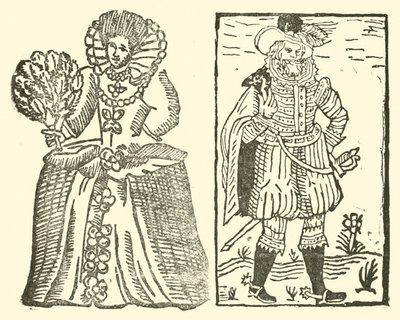 Illustrasjon for The Roxburghe Ballads (tresnitt) av (after) English School