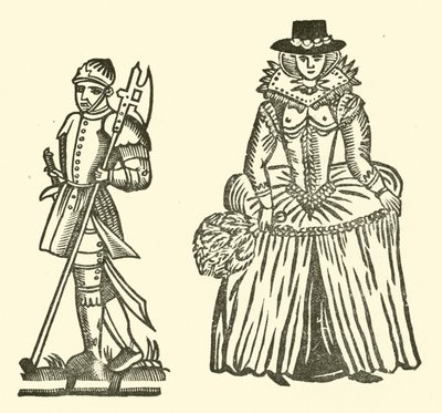 Illustrasjon for The Roxburghe Ballads (tresnitt) av (after) English School