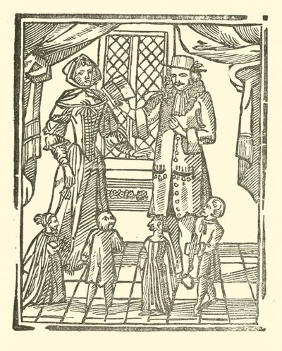 Illustrasjon for The Roxburghe Ballads (tresnitt) av (after) English School