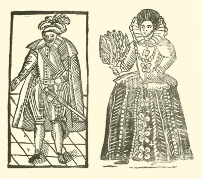 Illustrasjon for The Roxburghe Ballads (tresnitt) av (after) English School