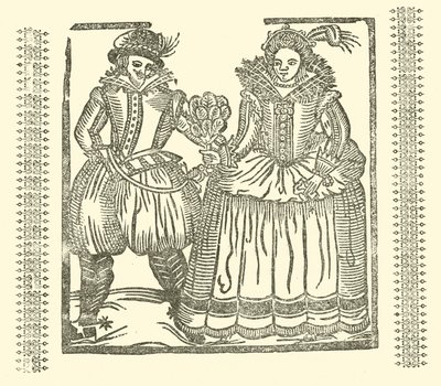 Illustrasjon for The Roxburghe Ballads (tresnitt) av (after) English School