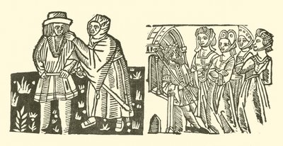 Illustrasjon for The Roxburghe Ballads (tresnitt) av (after) English School