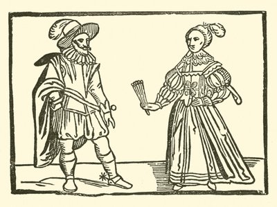 Illustrasjon for The Roxburghe Ballads (tresnitt) av (after) English School