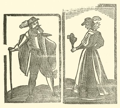 Illustrasjon for The Roxburghe Ballads (tresnitt) av (after) English School