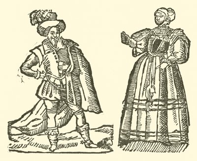 Illustrasjon for The Roxburghe Ballads (tresnitt) av (after) English School