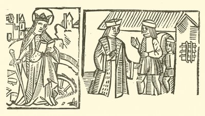 Illustrasjon for The Roxburghe Ballads (tresnitt) av (after) English School