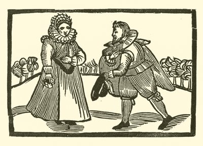 Illustrasjon for The Roxburghe Ballads (tresnitt) av (after) English School