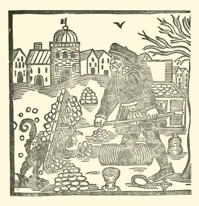 Illustrasjon for The Roxburghe Ballads (tresnitt) av (after) English School