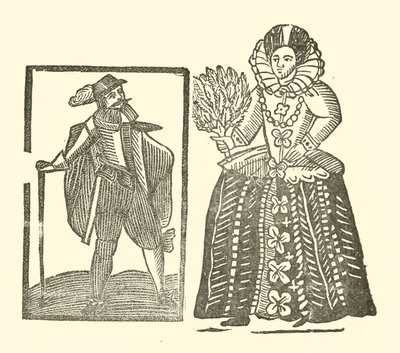 Illustrasjon for The Roxburghe Ballads (tresnitt) av (after) English School
