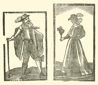 Illustrasjon for The Roxburghe Ballads (tresnitt) av (after) English School