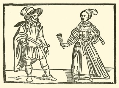 Illustrasjon for The Roxburghe Ballads (tresnitt) av (after) English School