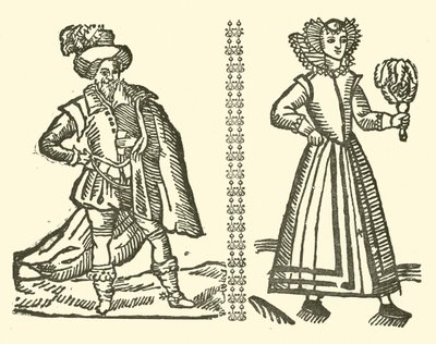 Illustrasjon for The Roxburghe Ballads (tresnitt) av (after) English School