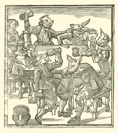 Illustrasjon for The Roxburghe Ballads (tresnitt) av (after) English School