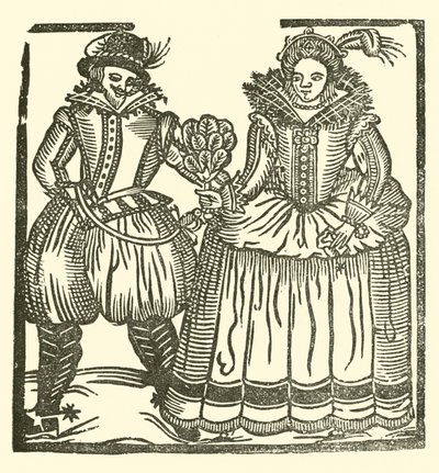 Illustrasjon for The Roxburghe Ballads (tresnitt) av (after) English School